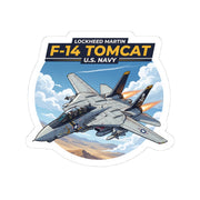 F-14 Tomcat U.S. Navy Aircraft Sticker — Kiss-Cut Military Jet Decal - Australian Warfighters Coffee