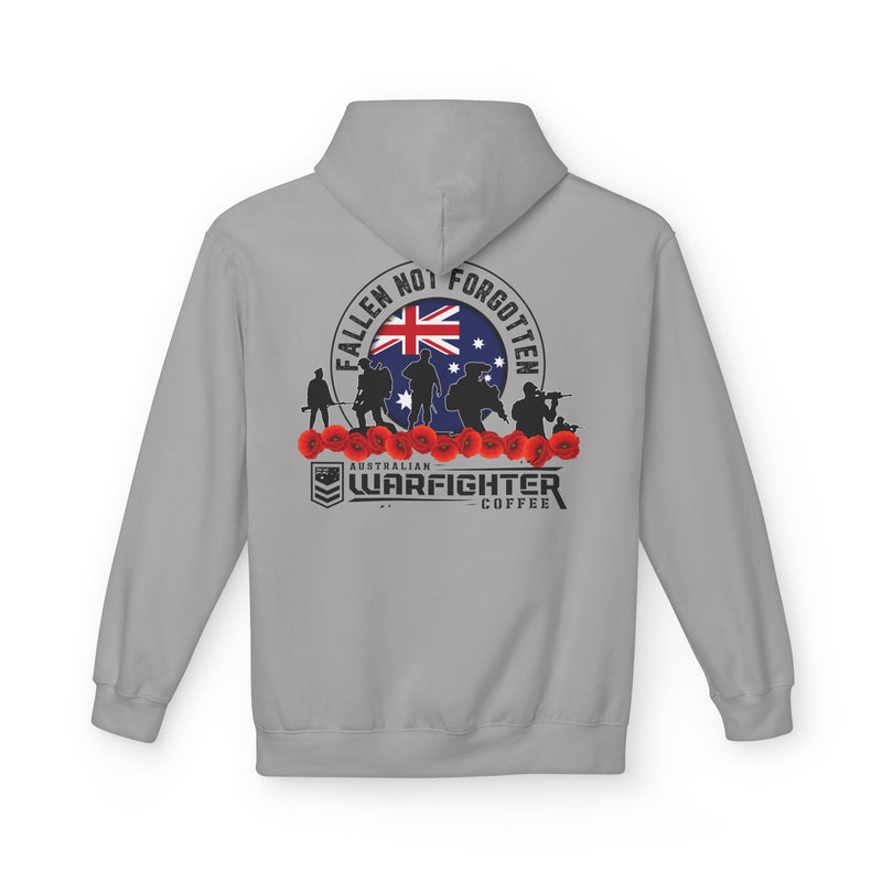 ANF Fallen Not Forgotten Hoodie - Unisex Midweight Fleece for Remembrance