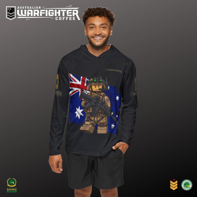 Aussie Flag and Trooper Fishing Shirt - Australian Warfighters Coffee