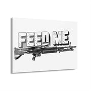 Feed Me Machine Gun Acrylic Print — Military Weapon Wall Art (French Cleat Hanging) - Australian Warfighters Coffee