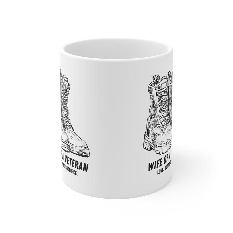 Wife of a Veteran Coffee Mug – Military Boots Ceramic Mug - Australian Warfighters Coffee