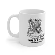 Wife of a Veteran Coffee Mug – Military Boots Ceramic Mug - Australian Warfighters Coffee