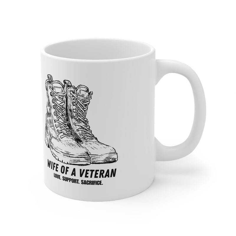 Wife of a Veteran Coffee Mug – Military Boots Ceramic Mug - Australian Warfighters Coffee