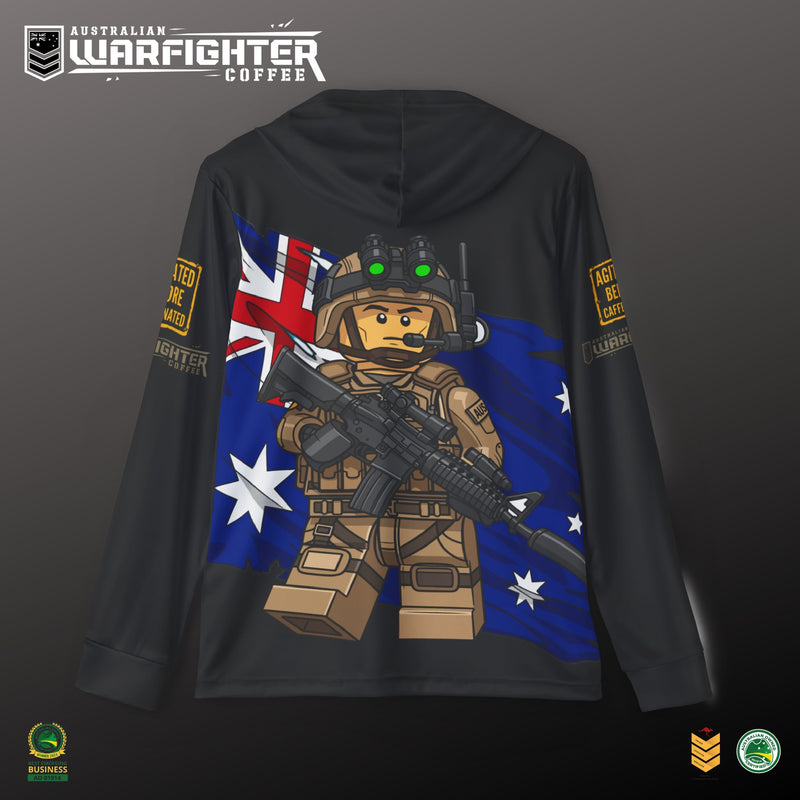 Aussie Flag and Trooper Fishing Shirt - Australian Warfighters Coffee