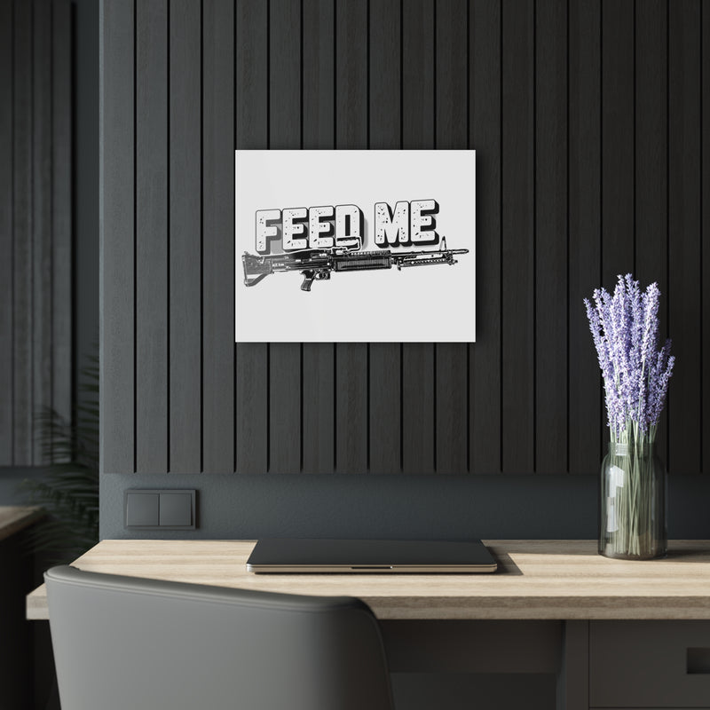 Feed Me Machine Gun Acrylic Print — Military Weapon Wall Art (French Cleat Hanging) - Australian Warfighters Coffee