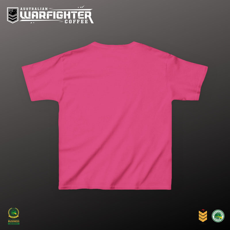 Kids Tee — "Hands of these eggs baby!" - Australian Warfighters Coffee