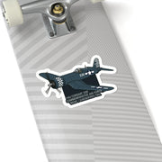 F4U Corsair '530' Commemorative Plane Sticker — Vintage Military Aircraft Kiss-Cut Sticker - Australian Warfighters Coffee