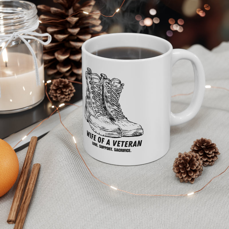 Wife of a Veteran Coffee Mug – Military Boots Ceramic Mug - Australian Warfighters Coffee
