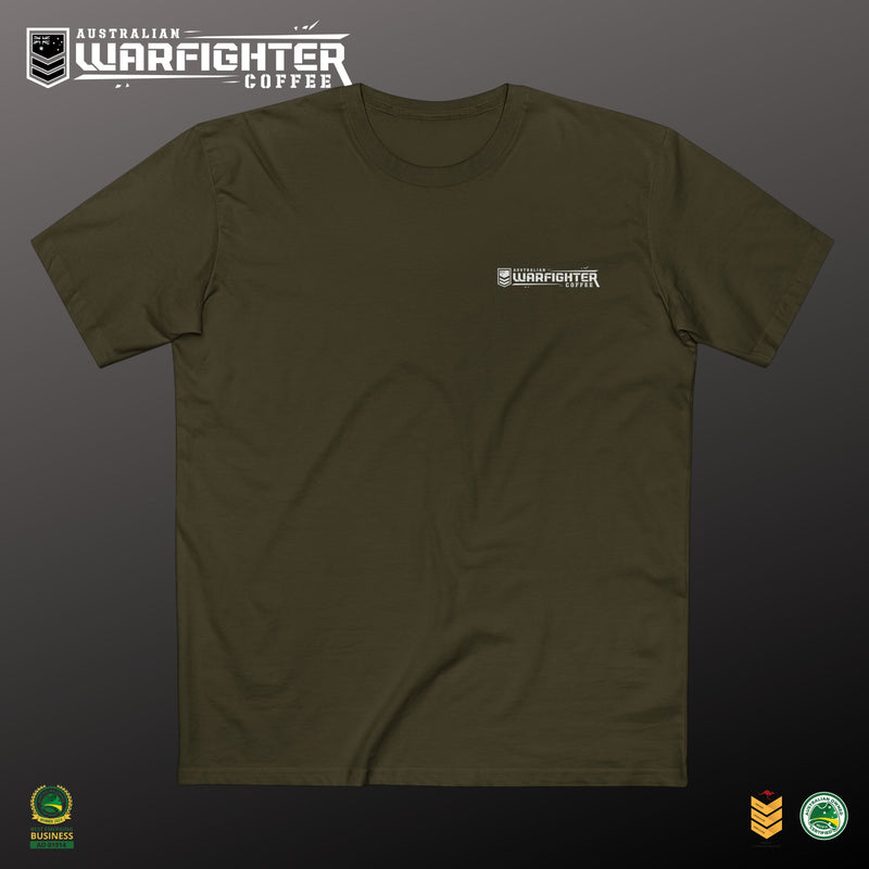 Australian Warfighter Supporter Tee | Military Tribute T-Shirt, Veteran Shirt, Patriotic Apparel, Coffee Lover Gift, Australia Day Clothing