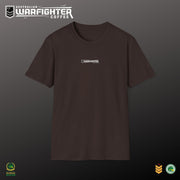 Australian Warfighters Coffee brown 100% cotton crew-neck t-shirt with small chest logo and large back graphic of Apache helicopter.