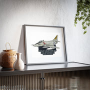 Australian Warfighters Coffee Douglas A-4K Skyhawk '883' framed matte poster with white matboard and black Perspex frame.